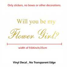 Chỉ 1 miếng dán phụ kiện đám cưới, miếng dán hộp quà tặng phù dâu, miếng dán vinyl chống thấm nước có thể tháo rời câu nói "Em sẽ làm phù dâu của anh chứ", trang trí hộp quà cưới - Vàng - Xem 11