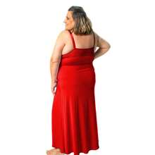 Long And Short Nursing Nightgown Kit With Long Plus Size Robe For Postpartum Pregnant Women, Comfortable - Red - View 3