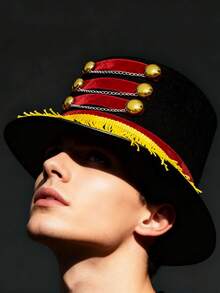 Adult Ringmaster Hat, Circus Costume Accessories, Perfect Gift For Female Tamer Costume, Lion Tamer Hat, Suitable For Masquerade Ball, Role Play, Theater Performance, Fashion Show Or Bold Personal Items As Theme Events, Great For Halloween