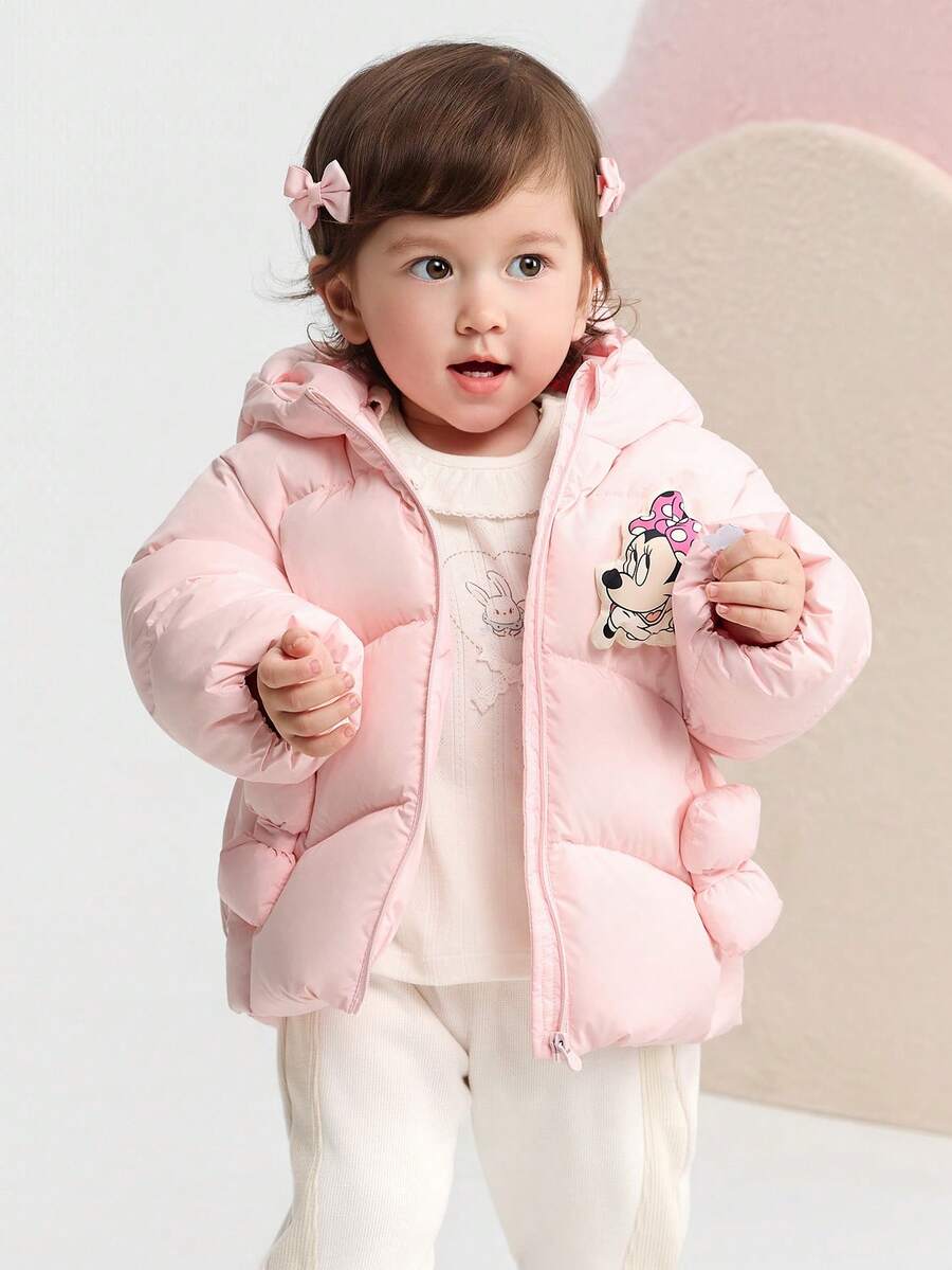 Balabala Young Girl Down Jacket, 2025 Winter, Thick Warm Outerwear - Pink - View 1