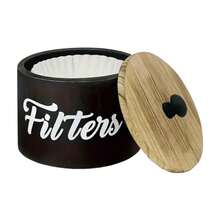 1pc Wooden Round Storage Box For Coffee Beans Capsules Laundry Pods Home Organization In Kitchen Pantry