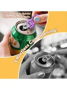 6/12-Pack Manual Can Opener, Easy To Grip, Suitable For Beer, Soda Can Manual Can Opener, Dustproof, Prevent Honey, Insects From Entering, Indoor And Outdoor Parties, Beach Camping, Barbecue Essential Can Opener Gadgets, Perfect Halloween Christmas Gifts - Multicolor - View 5
