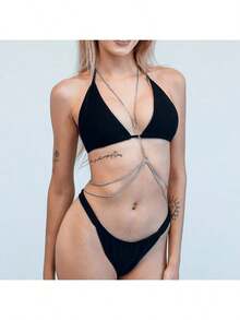 Women's Body Chain Thin Silver Chain With Beach Style Fringe - Bạc - Xem 2
