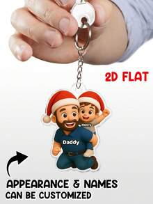 Figura 2D personalizada, renderizado de figura 2D basado en fotos cargadas, regalo de llavero personalizado para familia y amigos