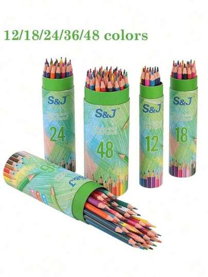 12/18/24/36/48 Farben hochwertige Buntstifte, geeignet für Studenten und Erwachsene für tägliches Malen, können als Geschenke für Freunde oder Verwandte verwendet werden, für Kinder zur Schulanfang in der Schulzeit