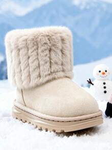 1 Paio di Stivali da Neve Invernali per Bambini, Stivali per Ragazze, Foderati Termici, Caldi, Adatti per Uso all'aperto, Viaggi e Vacanze