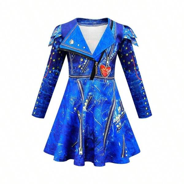 Rise Princess Red Zipper Dress Halloween Cosplay Costumes Party Dress Outfits