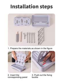 1 Escurridor multifuncional desmontable Material: PP Ligero y portátil Escurridor de tazas Utilizado para escurrir botellas/tazas/platos/vajilla y palillos, etc. Adecuado para el hogar/cocina/baño/habitación del bebé/oficina Estilo moderno y sencillo Diseño de base desmontable Incluye un cepillo desmontable para botellas Fácil de limpiar Fácil de almacenar Incluye ganchos y bandeja También se puede usar como tablero de almacenamiento de escritorio