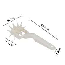 1 pieza Rueda decoradora y cortadora de pastelería, Rueda de corte de pastelería, Prensador de corteza de tarta, Rodillo cortador de masa, Rueda de pizza y cortador de pastelería, Rodillo y rueda de corte de masa de pizza multifuncional de mano para hornear, Decoradora de rueda de pastelería, Herramienta de cocina para hornear pastelería