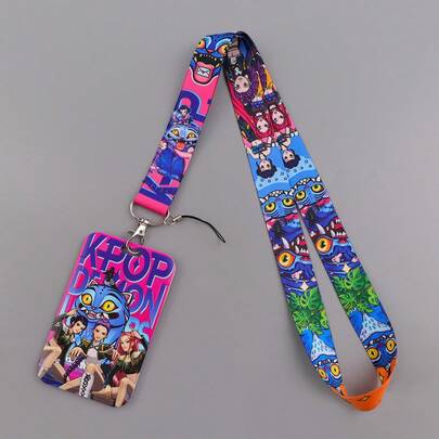 1 unidade de capa protetora rígida com cordão para cartão de transporte escolar, crachá de identificação para exposições, presente de aniversário personalizado e elegante (estilo aleatório)