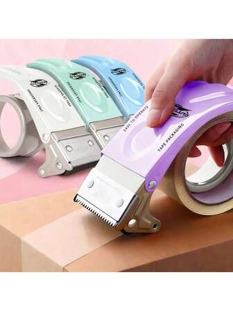 CUTTRSZE 1pc Tape Gun Tape Cutter Tape Packaging Machine, Metal Packaging Tape Dispenser Gun Box Sealing Machine ‌, Suitable For Household And Warehouse Box Sealing,Back To School,School Supplies,Office And Study Supplies/Tapes, Adhesives And Fasteners/Tape Cutters,Carton Sealer