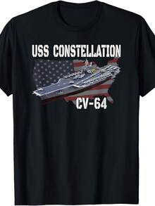 USS Constellation CV-64 Aircraft Carrier S Day T-Shirt - Style 19 - View 1