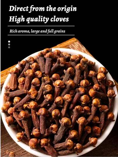 500克丁香，不含羽毛、化学添加剂或杂质，适用于圣诞节、十二月节日（万圣节）、感恩节、情人节、宗教冥想及其他节日庆典。是庆祝活动的理想之选。高品质草本香料，也适合家居装饰。
