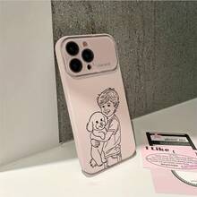 Funda personalizada con foto estilo dibujo lineal a mano y ventana grande. Resistente a caídas. Compatible con phone 17, 16, 15, 14 y 13 Pro. Funda para móvil compatible con phone 12, 11 Pro y Promax Plus. Accesorios para uso diario. Diseño artístico y elegante. Fabricada en silicona resistente. Ideal para fans. - rosa - Ver 7