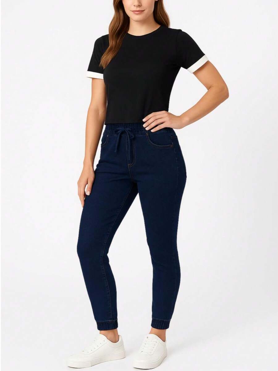 Women's Denim Jogger Pants