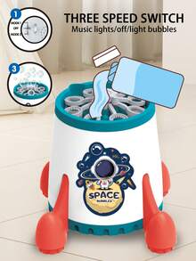 Creative Bubble Machine - Spaceship Bubble Machine & Whale Bubble Machine, Electric Bubble Blower Toys With Music For Indoor & Outdoor Summer Party, Automatic Bubble Blower Toys For Children Aged 3+ - Multicolor - View 4