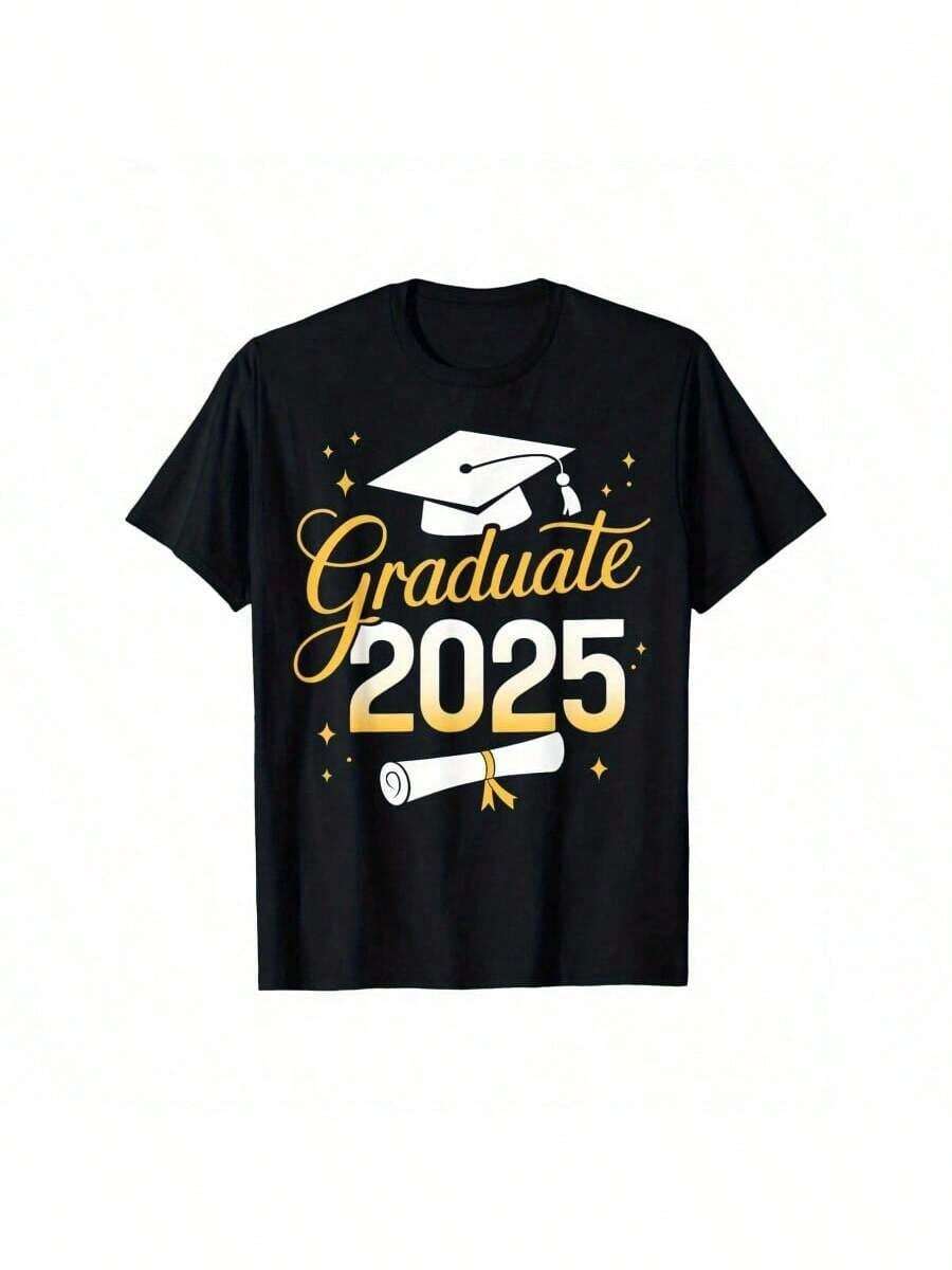 Camiseta de Graduación 2025 para la Clase de 2025 - Negro - Ver 1