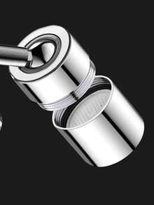 1pc Swivel Faucet Extender, Bathroom Multifunctional Sink Splash Proof Rotatable Water Outlet