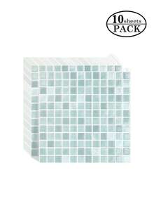 WalDecoo 1/5/10/20 片红色马赛克瓷砖，即剥即贴，自粘墙砖，适用于厨房、浴室、壁炉、房车的防溅板（10 英寸 * 10 英寸） - 彩色 - 查看 28