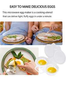 2 piezas Sartén antiadherente para hacer tortillas con tapa abierta - Utensilios de cocina de doble compartimento para el desayuno, calentamiento uniforme, superficie fácil de limpiar, diseño ahorra espacio para uso doméstico y comercial - Ideal para tortillas, panqueques, huevos, tocino - Gadget de cocina moderno, sartén para tortillas, ahorra espacio en la cocina, utensilios de cocina elegantes, utensilios de cocina duraderos, preparación rápida de comidas, electrodoméstico compacto, utensilios de cocina de alta calidad, utensilios de cocina para microondas, cocinas pequeñas - Multicolor - Ver 10