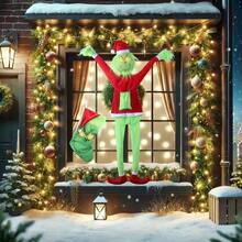 Weihnachtsdekorationen Mix |   Kletternder Weihnachtsmann +  |   Lustige Plüschtier-Anhänger mit Stoffkleidung