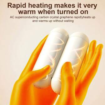 二合一磁性充电暖手宝，2 件套，3 种加热级别，口袋大小的电暖手宝，便携式口袋加热器礼物，非常适合冬季户外运动、滑雪和露营，是感恩节和圣诞节的理想礼物