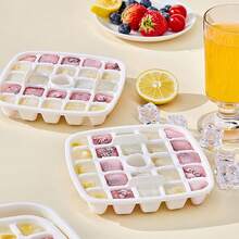 48-Cube Portable Ice Maker With Dual Layer Design & Ice Tongs - White - View 7