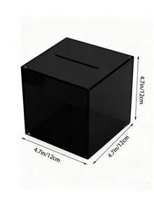 1pc Acrylic Transparent Piggy Bank For Kids, Teens, Adults, Transparent/Black/Red/Blue/Green, Cash & Coin Savings Transparent Money Box, Must Break To Open Acrylic Transparent Coin Bank, Holiday Gift, Graduation - Multicolor - View 13