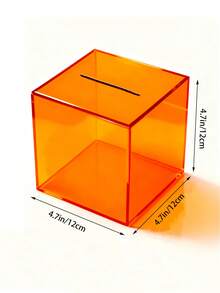 1pc Acrylic Transparent Piggy Bank For Kids, Teens, Adults, Transparent/Black/Red/Blue/Green, Cash & Coin Savings Transparent Money Box, Must Break To Open Acrylic Transparent Coin Bank, Holiday Gift, Graduation - Multicolor - View 9