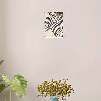 印刷画，条纹帆布墙面艺术印刷 - 无框海报，适合家居装饰，1 幅，绘画，Ppw #3，非常适合房间装饰