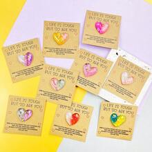 Heartfelt Resin Pocket With Inspirational Cards - Perfect For Birthdays, Weddings, Valentine's Day & More - Thoughtful Mini Gift With Encouragement Greeting Pocket Cards- Perfect Gift A Tiny Little Pocket Poem Card, Isolation Gift, Token, Thinking Of You Gift Cute Resin Animal Decoration With Encouraging Greeting Card, Special Birthday Wedding Party Valentines Gift,Christmas