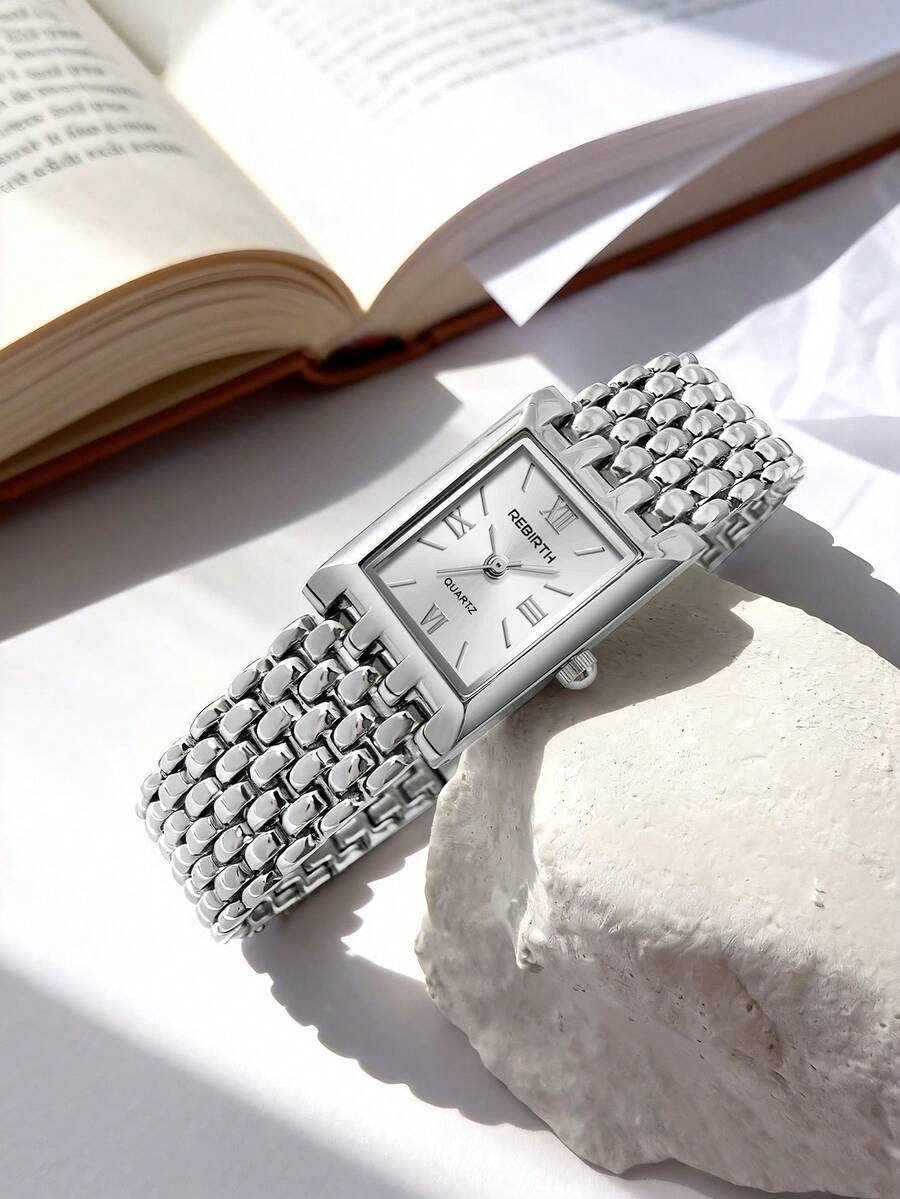 1pc Women's Minimalist Fashion Business Quartz Wrist Watch With Roman Numeral Scale, Suitable For Daily Wear