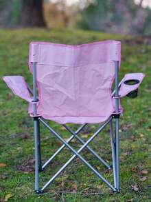 Silla FENGSEN de Camping Plegable con Bolsa de Transporte ,50x50x83cm, Capacidad 80kgs , Varios colores ,para Playa ,Jardin,Pesca,Camping - Rosa - Ver 4