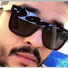 Men's Women's Black Summer Beach Sunglasses Dark With UV 400 Protection - Black - View 2
