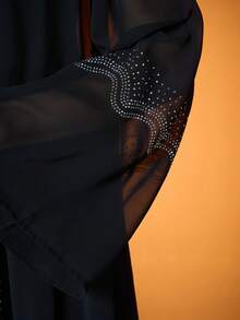 Mgiacy-Pop、新品、开衫、长袖、钻石压花技术、长衬衫（不含内衬） - 黑色 - 查看 10