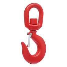 5 Ton Swivel Hook With Safety Latch, Alloy Steel Forged Lifting Hook 360° Rotation, Industrial Grade Rigging Hardware For Construction & Logistics - Red - View 4