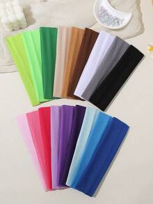 6/12 Peças Faixas de Cabelo Coloridas de Dopamina para Meninas para o Dia a Dia e Esportes, Bandanas de Cabelo Quentes de Primavera para Mulheres, Acessórios de Cabelo de Inverno