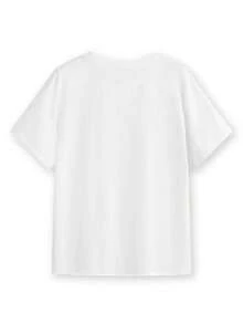 Camiseta básica de algodón negra | Corte ajustado y sin transparencias - Blanco - Ver 2