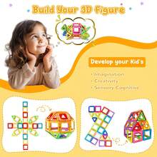 DIY Magnetic Building Blocks, Large STEM Construction Toy Set, Educational Magnet Toys For Learning, Assorted Colors For Birthday Gifts. For Winter - Multicolor - View 4