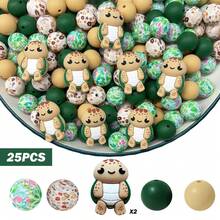 5/25/40pcs 3D Animal Series Silicone Bead Set - Squirrel/Koala/Giraffe/Turtle/Tiger - Various Colors And Patterns | Cute Patterns | Smooth Finish Beads - Ideal For DIY Crafting Keychains, Necklaces, Bracelets, Decorative Pens, Jewelry And Pendants - Creative Holiday Decorations Jewelry Making Supplies - Beads & Bead Assortments - 3D Animal Combination 2 - View 11
