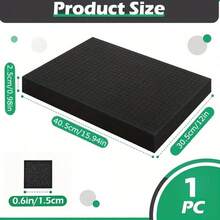 1pc Pick Apart Tool Foam Sheets Inserts, Black, Cut-To-Size, Uncharged, No Assembly, No Battery Required, Drawer Padding And Storage Shadow Inserts For Board Game Box, Organizer Boxes, Chess Box Inserts, Tool Box Cushioning