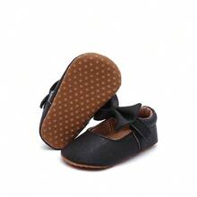 0-1 Years Old Infant Toddler Shoes With Bowknot & Glitter PU - Black - View 13