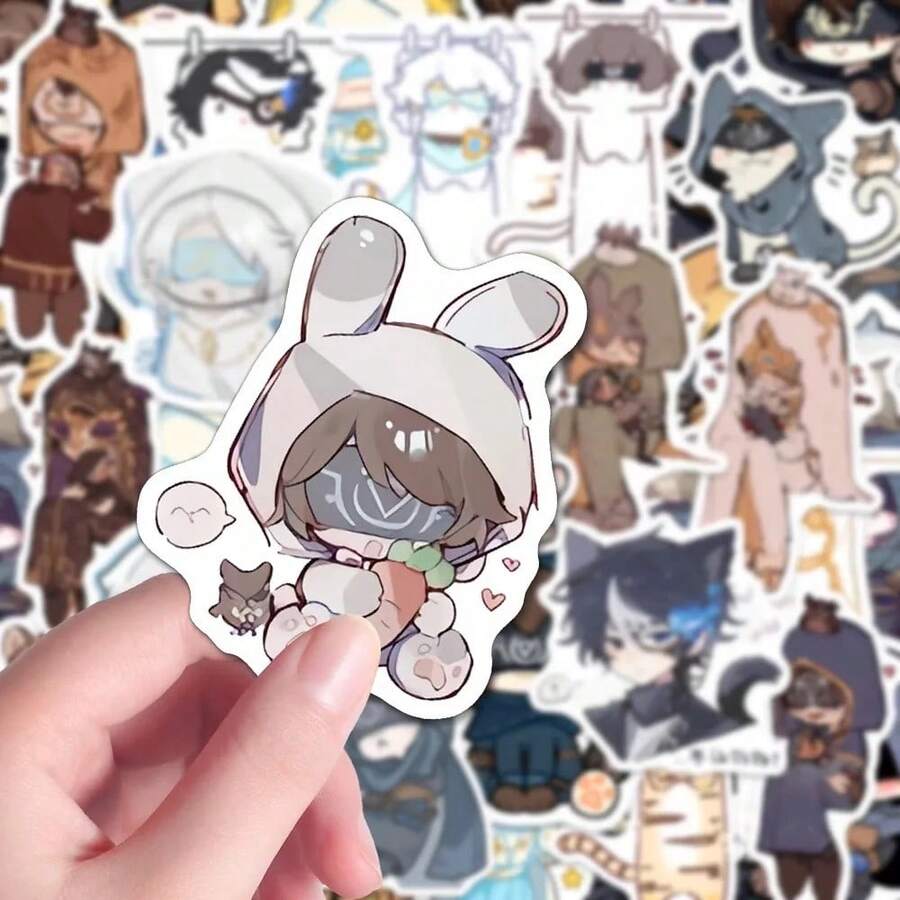 49 miếng dán Graffiti trò chơi kinh dị Identity V Q Edition Seer Eli Clark hoạt hình dễ thương cho ốp lưng điện thoại mũ bảo hiểm văn phòng phẩm - Nhiều màu - Xem 1