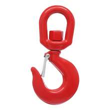 5 Ton Swivel Hook With Safety Latch, Alloy Steel Forged Lifting Hook 360° Rotation, Industrial Grade Rigging Hardware For Construction & Logistics - Red - View 3