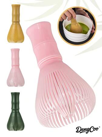 Dengcoo 1pc Traditional Matcha Whisk, Reusable Resin Matcha Whisk, Plastic Matcha Stirrer, Green Tea Brush, Japanese Chasen Brush, Matcha Mixer Brush Mixing Tool Accessory For Tea Preparation, Dishwasher , Easy To Clean