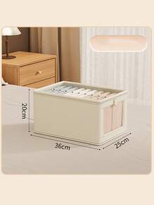 1pc Oxford Cloth Miscellaneous Clothing Storage Box, Dustproof Household Clothing Storage Box, Large Organizing Box With Lid. Clothing Cabinet Storage, Storage, And Organizing Box. Convenient And Practical.