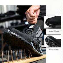 Industrial Safety Shoes Steel Toe Anti-Puncture Safety Shoe For Men - 黑色 - 查看 3