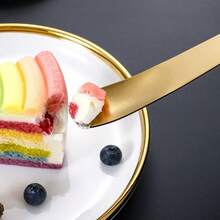 Stainless Steel Spoon, Long Handle Mixing Spoon, Flat Head Spoon For Eating, Dessert, Cake, Ice Cream - Multicolor - View 6