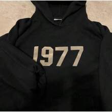 Essentials 1977 Hoodie Iron 192BT212050F Men's Classic Cotton Sweatshirt Sizes XS To L  Fashionweek  Fallfreshness - 黑色 - 查看 5