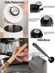 choxila 13pcs V02 Pour Over Coffee Set With Storage Box, Includes Coffee Dripper, Coffee Pot, Coffee Filters, Grinder, Coffee Cups, Digital Scale, Coffee Spoon, Cleaning Brush. Ideal Gift For Coffee Lovers, Families, Coffee Enthusiasts. Suitable For Home, Cafe, Camping, Office, Coffee Corner. - Coffee Set - View 8